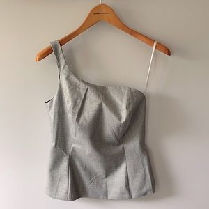 Crazy flattering OASIS 1 shoulder corset top sz 6